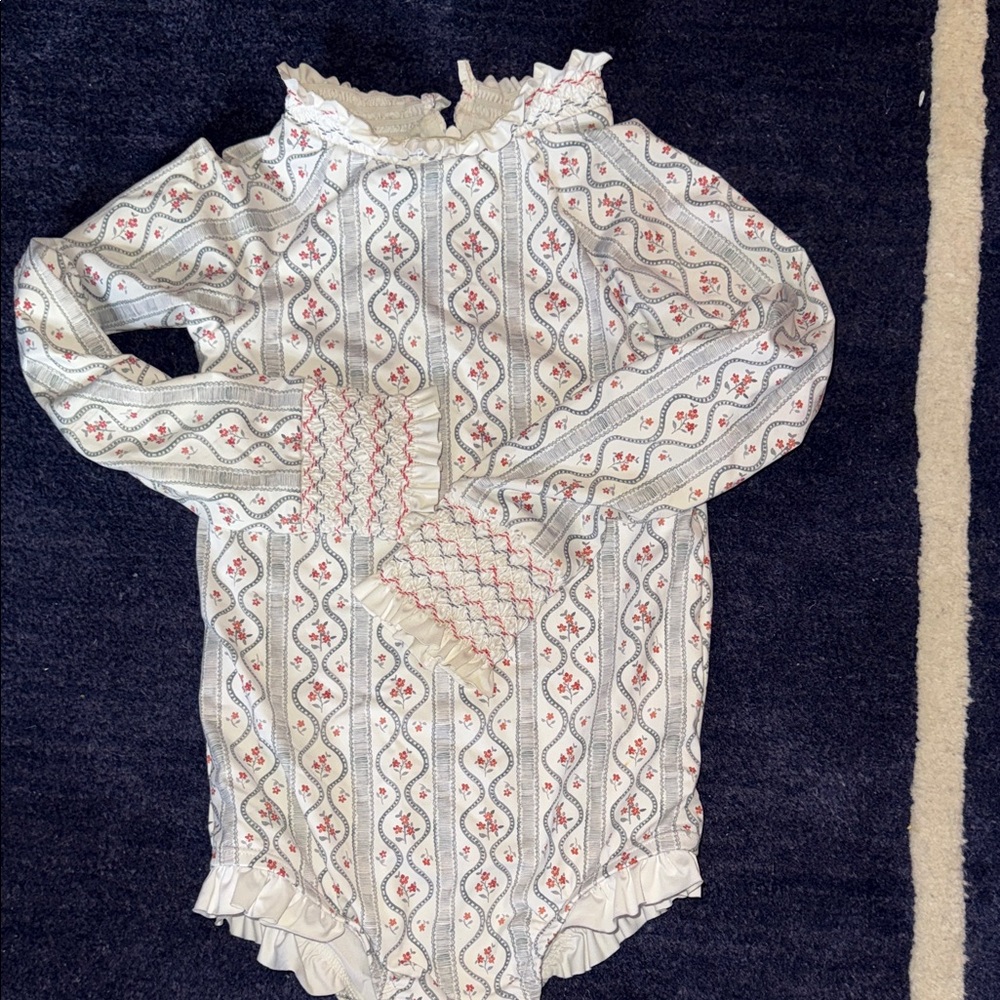 SunHouse children Floral Patterned Long Sleeve Swimsuit